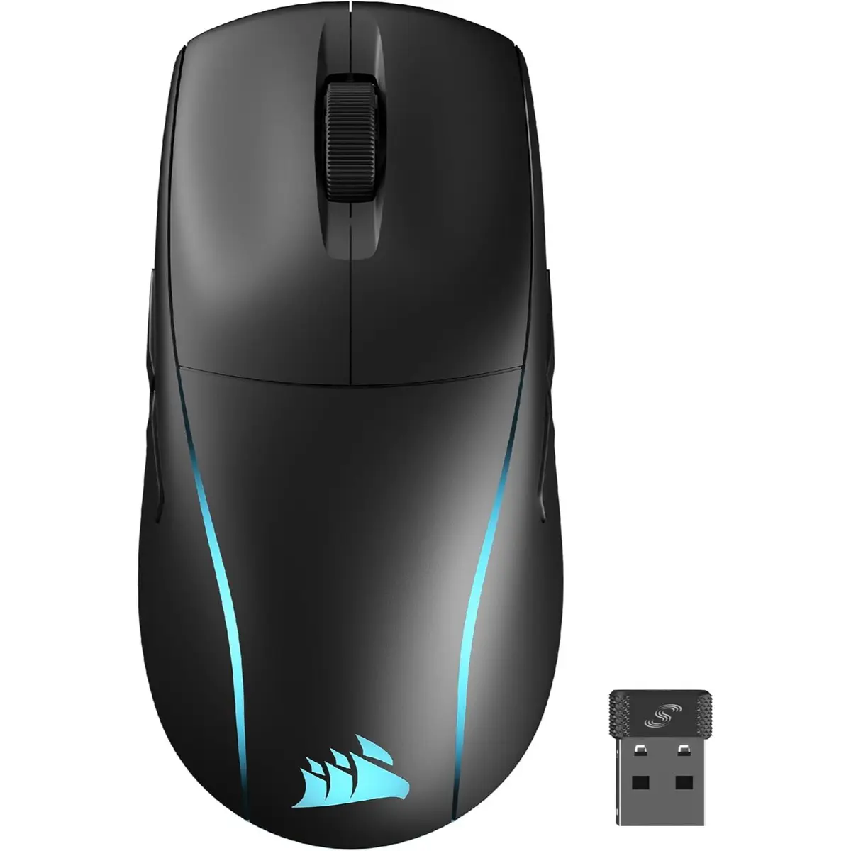 Corsair M75 Wireless RGB Lightweight FPS Gaming Mouse – 26,000 DPI, Swappable Side Buttons, iCUE Compatible, PC – Black