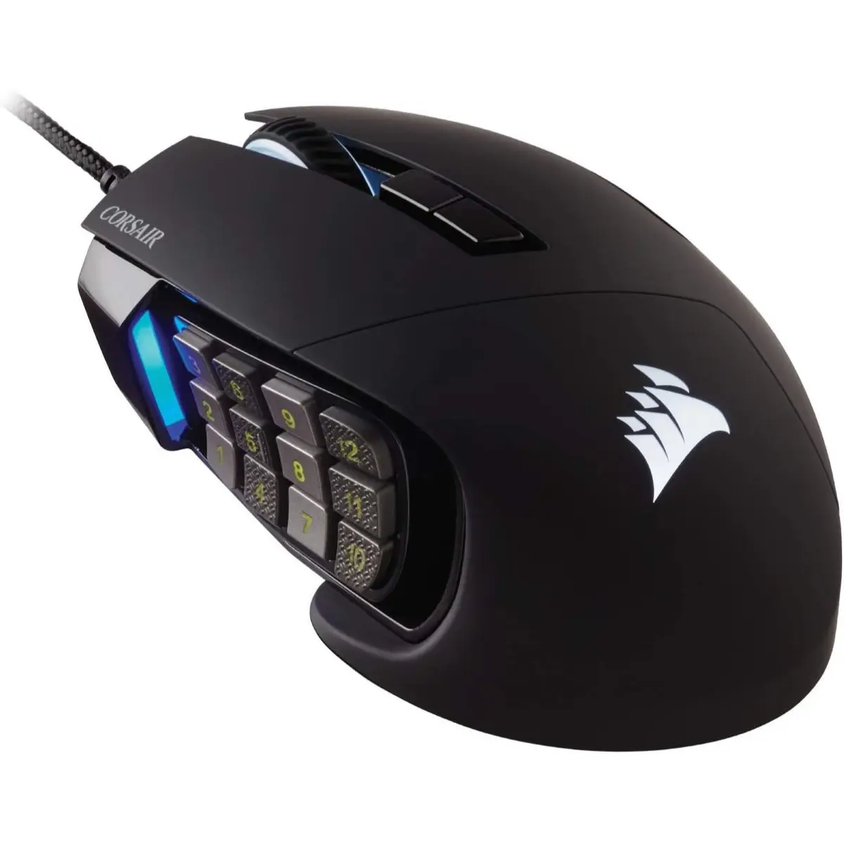 Corsair Scimitar RGB Elite Wired MOBA/MMO Gaming Mouse – 18,000 DPI, 17 Programmable Buttons, iCUE Compatible – PC, Mac, PS5, PS4, Xbox – Black