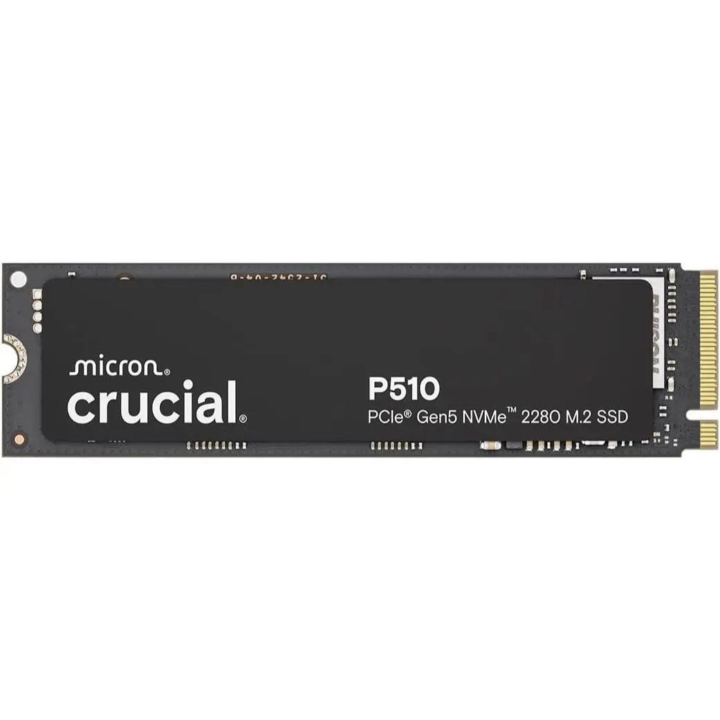 Crucial P510 1TB PCIe Gen5 NVMe SSD, Up to 11,000MB/s, TLC NAND, Laptop & Desktop (PC) Compatible, for Gamers & Creatives, Solid State Drive