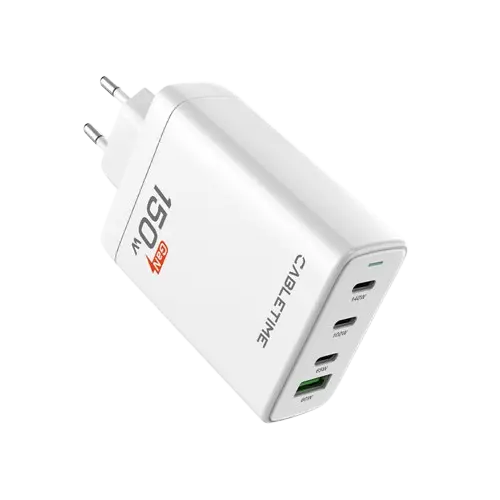 Cabletime G150W 150W Quad-Port GaN Wall Charger USB-A + 3×USB-C