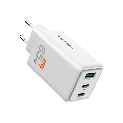 Cabletime GA65W 65W Triple GaN Wall Charger USB-A + 2×USB-C