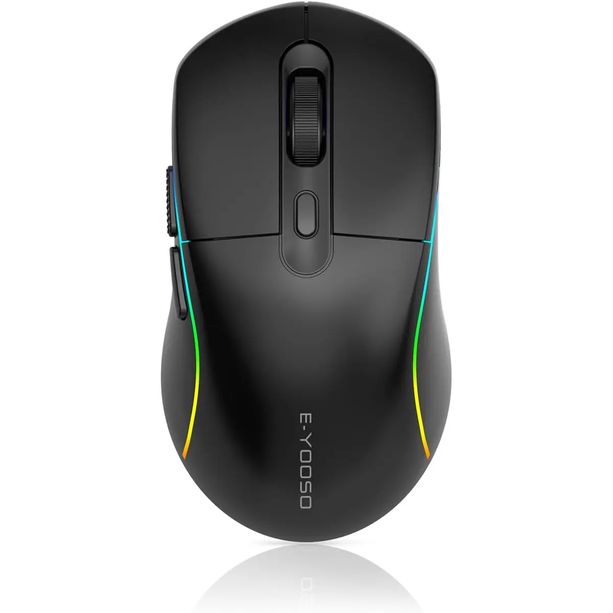 E-Yooso X53 Wireless Gaming Mouse, 1K Rechargable, 53g, Tri-Mode (Wired/2.4G/BT), PAW3395, 26000 DPI, Black