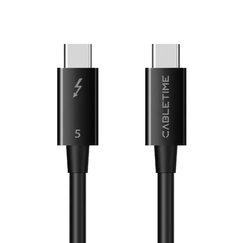 Cabletime CT50G Thunderbolt 5 Intel-Certified Cable 8K/80Gbps/240W – 0.8M