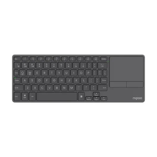 Rapoo E900T Mini Wireless Keyboard with Touchpad, Multi-Device HTPC Keyboard for PC-Connected TV/Tablet/Steam Deck/Gaming Console/Raspberry Pi/Mini PC - Support Touch Gestures for Windows & Mac