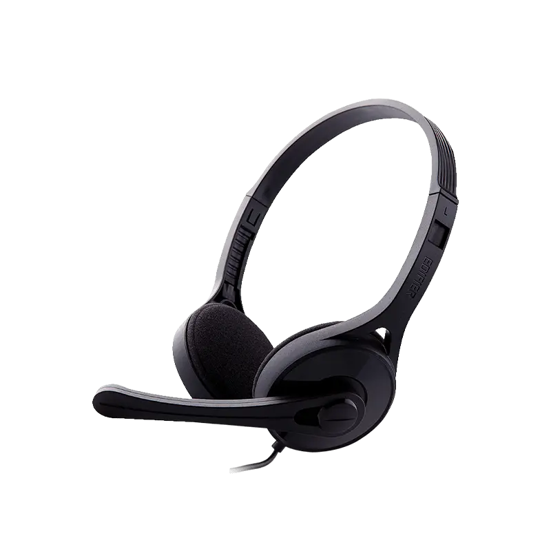 Edifier K550 – USB Wired Headset with Noise Cancelling Microphone, Lightweight On-Ear Design, In-Line Controls for PC/Laptop/Office (Black)