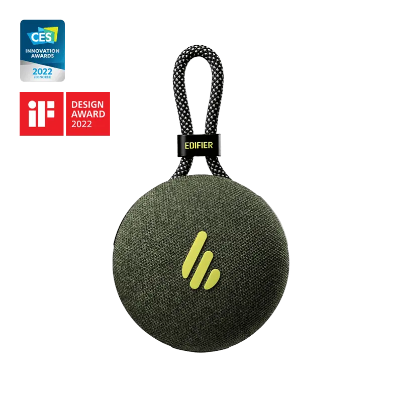 Edifier MP100 Plus – Portable Wireless Bluetooth Speaker with RGB LED Lighting, IPX7 Waterproof, 10H Battery, TWS Pairing, Outdoor (Forest Green)