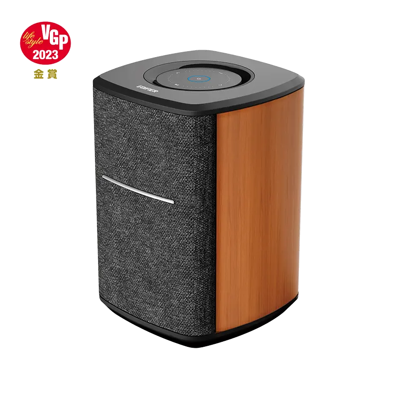 Edifier MS50A – Bluetooth Speaker with Retro Wooden Design, Wireless/AUX Input, FM Radio, USB Playback, Desktop/Bookshelf