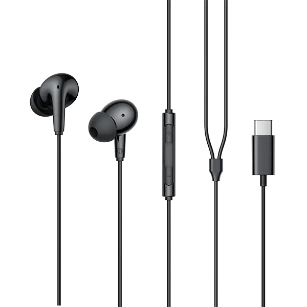 Edifier P230 Type-C – USB Type-C Wired In-Ear Earphones with Microphone, Hi-Res Audio, Volume Control, Lightweight Aluminum Design (Black)