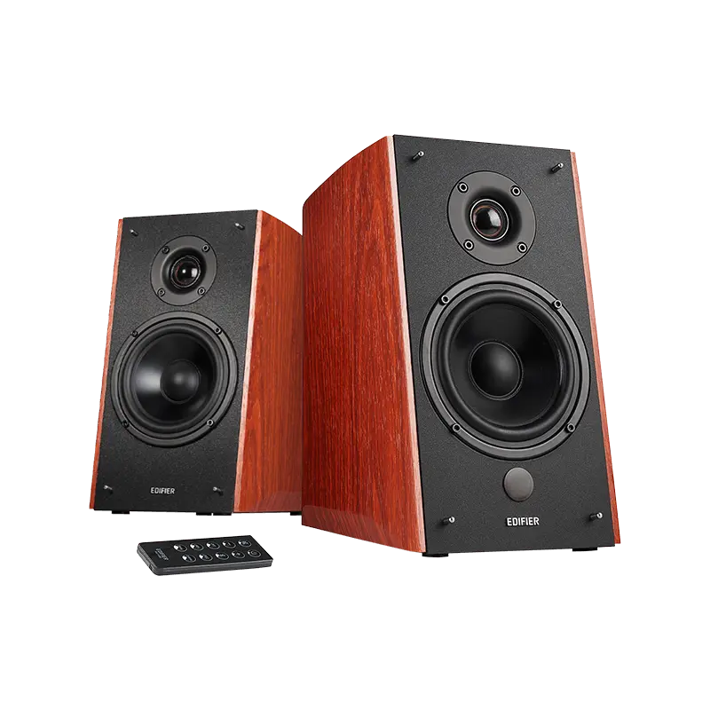 Edifier R2000DB – Active Bookshelf Speakers 2.0 with Bluetooth 5.0, Optical/Coaxial/RCA, Subwoofer Out, 120W, Remote, Wood
