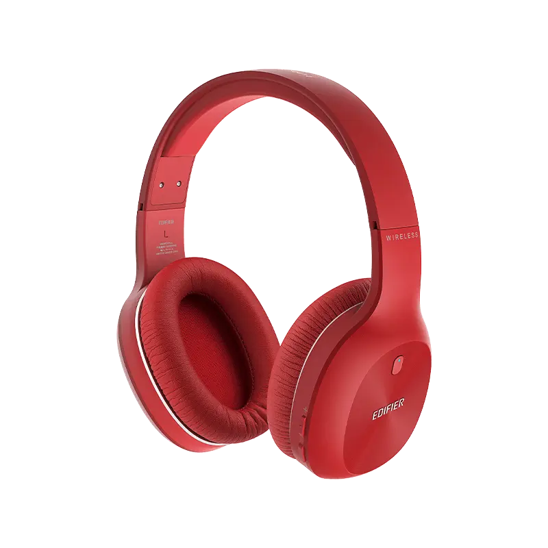 Edifier W800BT Plus – Wireless Over-Ear Headphones with Hybrid ANC, Hi-Res Audio, 45H Playtime, Fast Charging, Foldable, Bluetooth 5.4 - Red Edition
