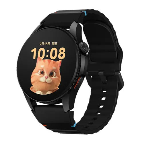Aurafit Trek 2 G12 Fitness Smartwatch with GPS, 2 Watch Bands, 1.43 AMOLED Screen, 3ATM 30M Waterproof, 450mAh Large Battery, Answer/Make Call, 24/7 Sleep Tracking, Compatible for Android iOS (Black)