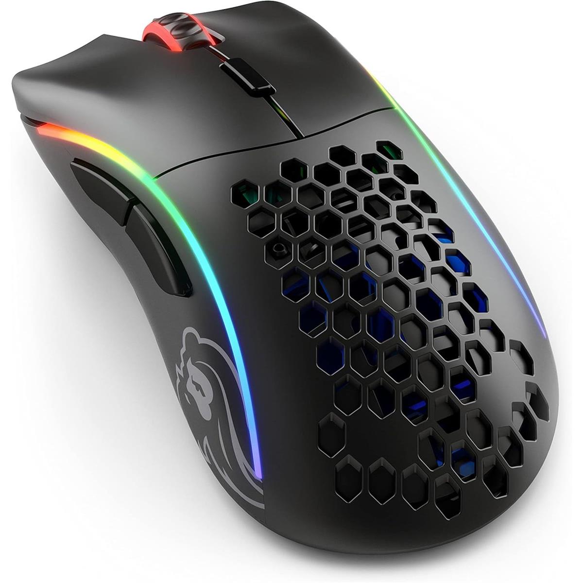 Glorious Model D Wireless Gaming Mouse - 69g Superlight, Lag Free 2.4GHz Wireless, Up to 71 Hour Battery, RGB, BAMF Sensor, Ergonomic, 6 Buttons - Matte Black (Open Box)