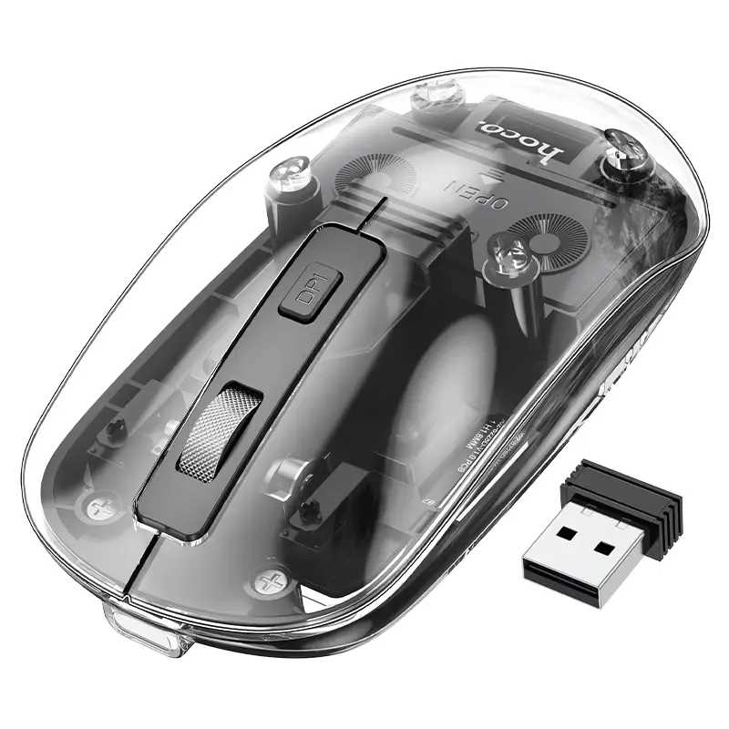 HOCO GM29 – Mysterious Dual-Mode Silent Wireless Mouse (Black)