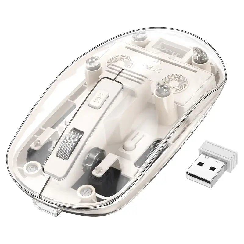 HOCO GM29 – Mysterious Dual-Mode Silent Wireless Mouse (White)