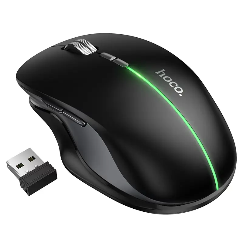 HOCO GM40 – Dixon RGB Dual-Mode Wireless Mouse (Dark Night Black)