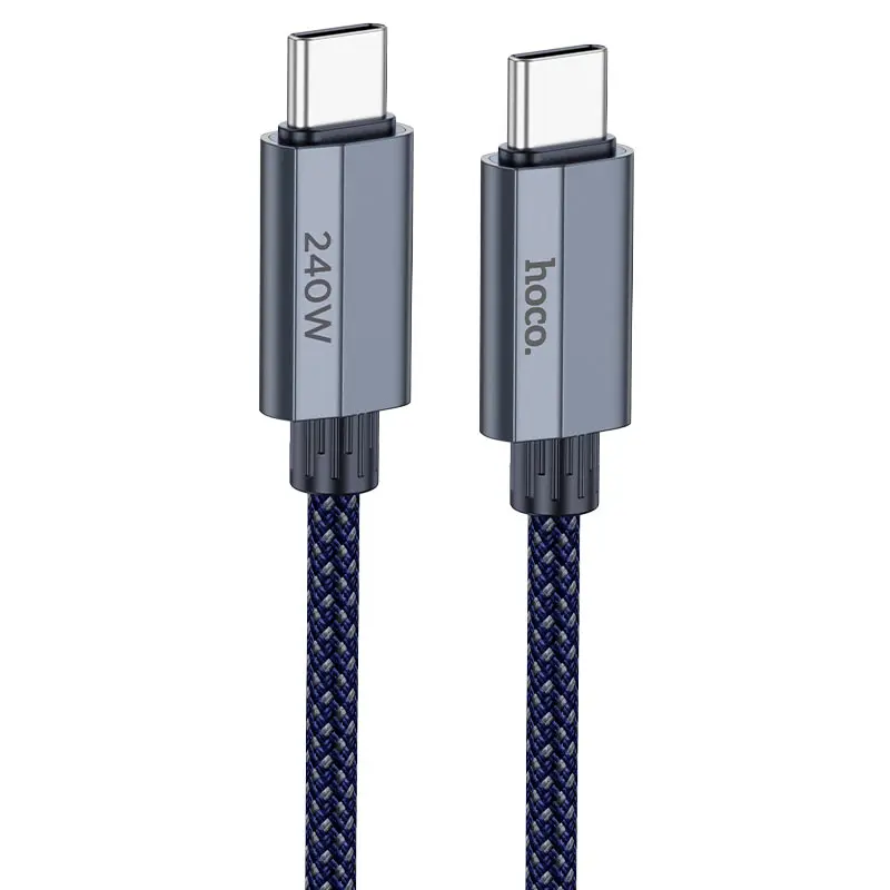 HOCO U134 – Primero 240W Charging Data Cable Type-C to Type-C (1.8M) - Dark Blue