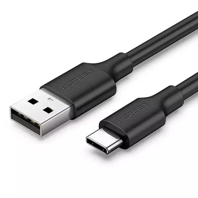 Ugreen USB-A to USB Type-C Cable, 480Mbps Data Transfer Rate, Qualcomm 3.0 Quick Charge, Max 5V 3A Power Output, 2m Cable Length, Wide Compatibility, Black