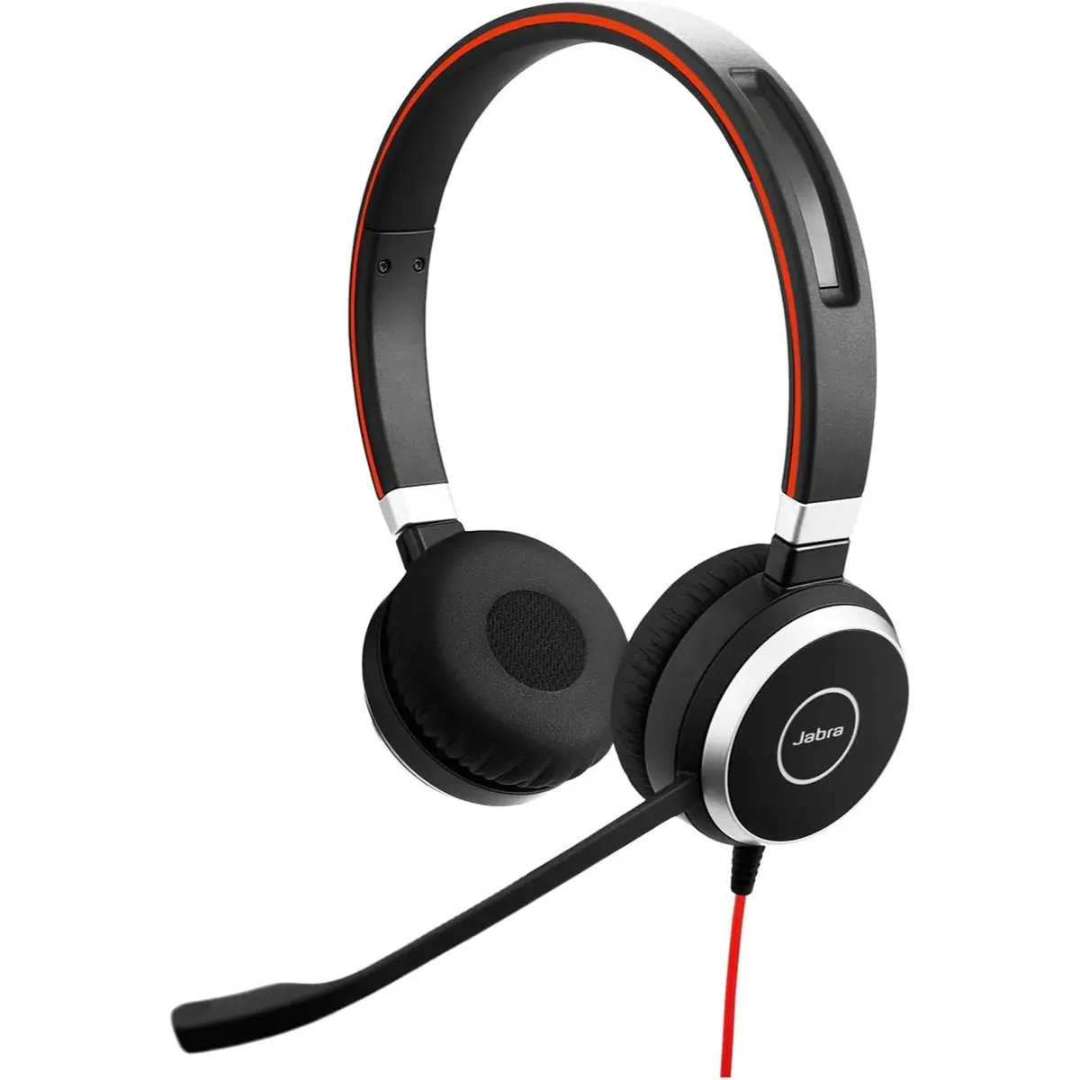 Jabra Evolve 40 Professional Wired Headset, Stereo, UC-Optimized – Telephone Headset for Greater Productivity, Superior Sound for Calls and Music, 3.5mm Jack/USB Connection, All-Day Comfort Design