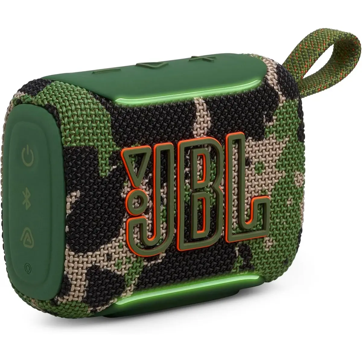JBL Go 5 Portable Bluetooth Speaker, Waterproof and Dustproof - Dustproof Drop-Proof With up to 10 Hr Battery, Stereo Pairing, App Control For Pool, Beach, Outdoor Listening (Squad)