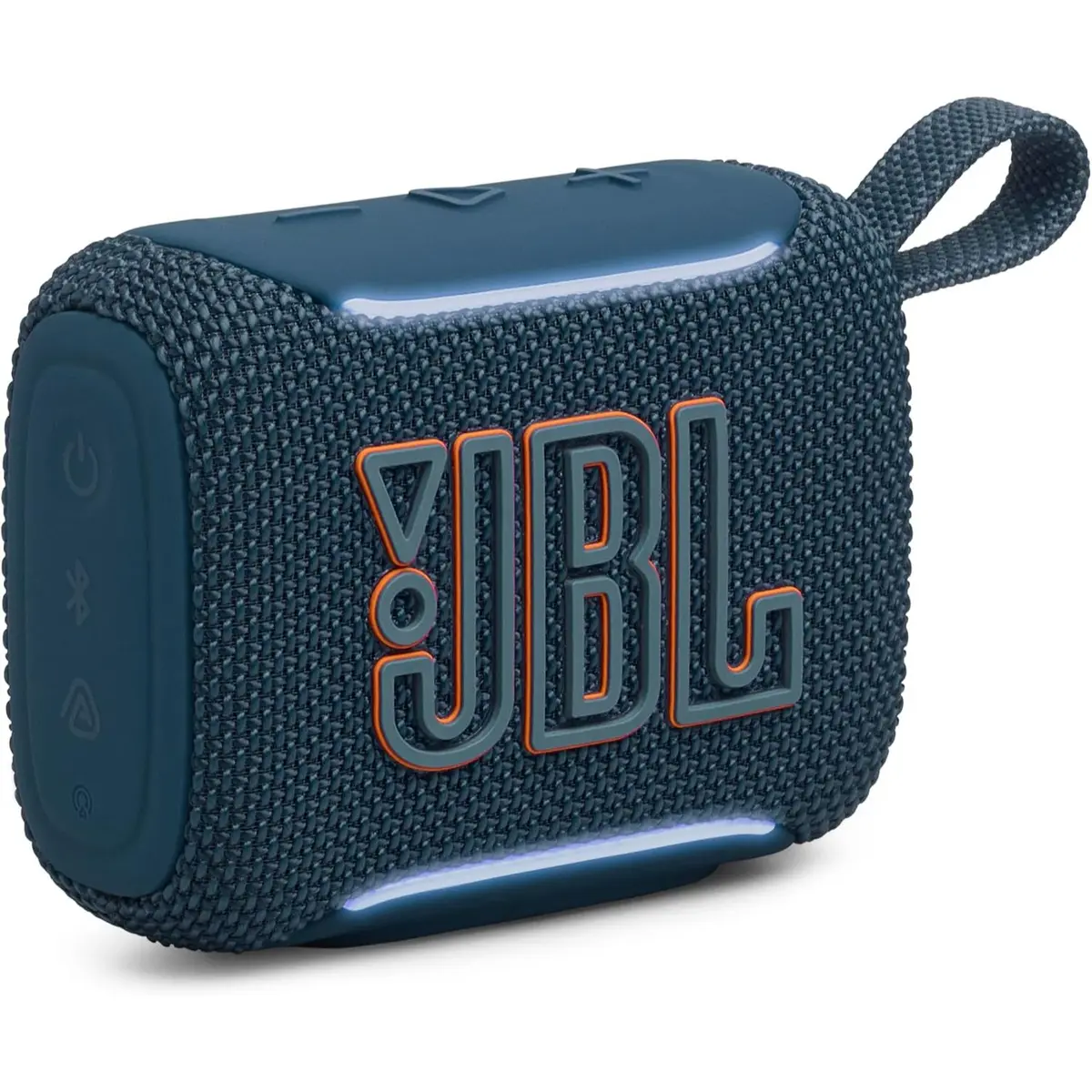 JBL Go 5 Portable Bluetooth Speaker, Waterproof and Dustproof - Dustproof Drop-Proof With up to 10 Hr Battery, Stereo Pairing, App Control For Pool, Beach, Outdoor Listening (Blue)