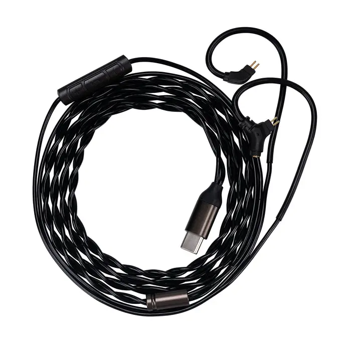 Kinera Celest Ruyi Pro Microphone Cable, Type-C Aux Mic Cable, Volume Control, Compatible IEMs for Audiophile Studio Musician Mobile Phone Game Live Streaming (0.78 Type-C with Detachable Boom Mic)