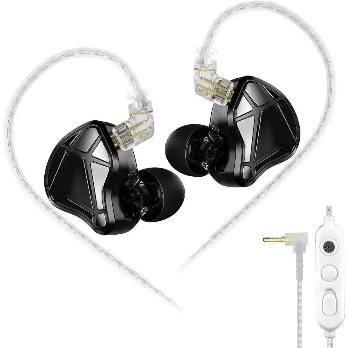KZ Axas Gaming Earbuds Wired with Mic for PS4 PC Xbox PS5, Noise Isolation IEM for Gaming with Low Latency, Comfort-Fit Earphones for Laptop, Consoles and Mobile (Mix Color)