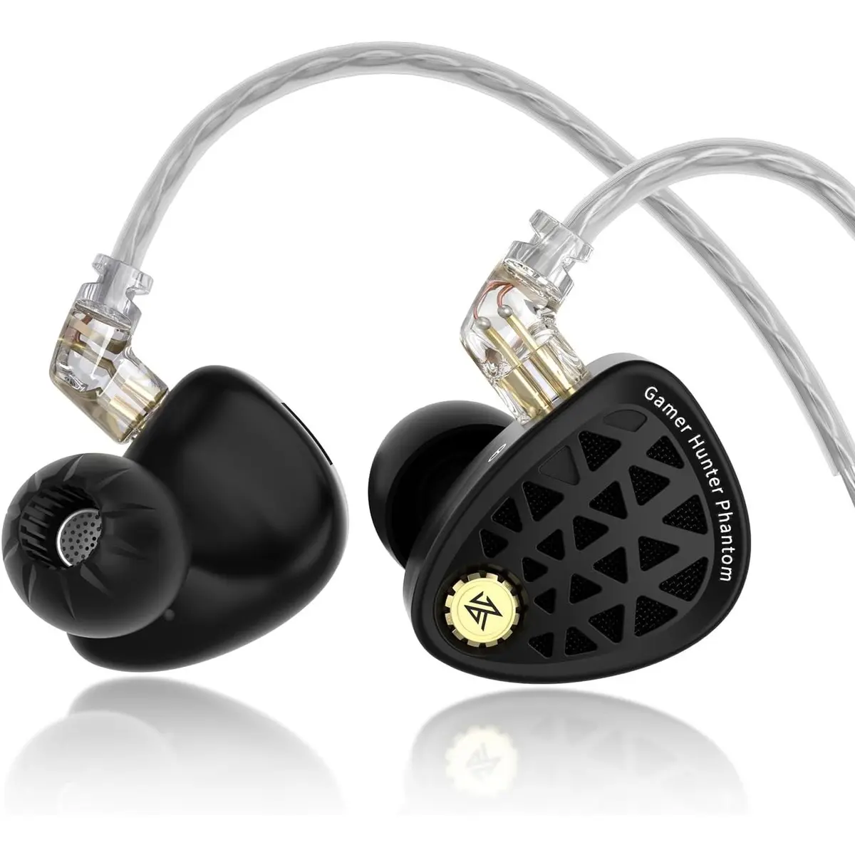 KZ Phantom in Ear Monitor, Gaming Headphones with Full-Metal Cavity, Clear Sound & Deep Bass, Secure Fit Earphones for Audio Engineers, Musicians (Type-C with Mic)