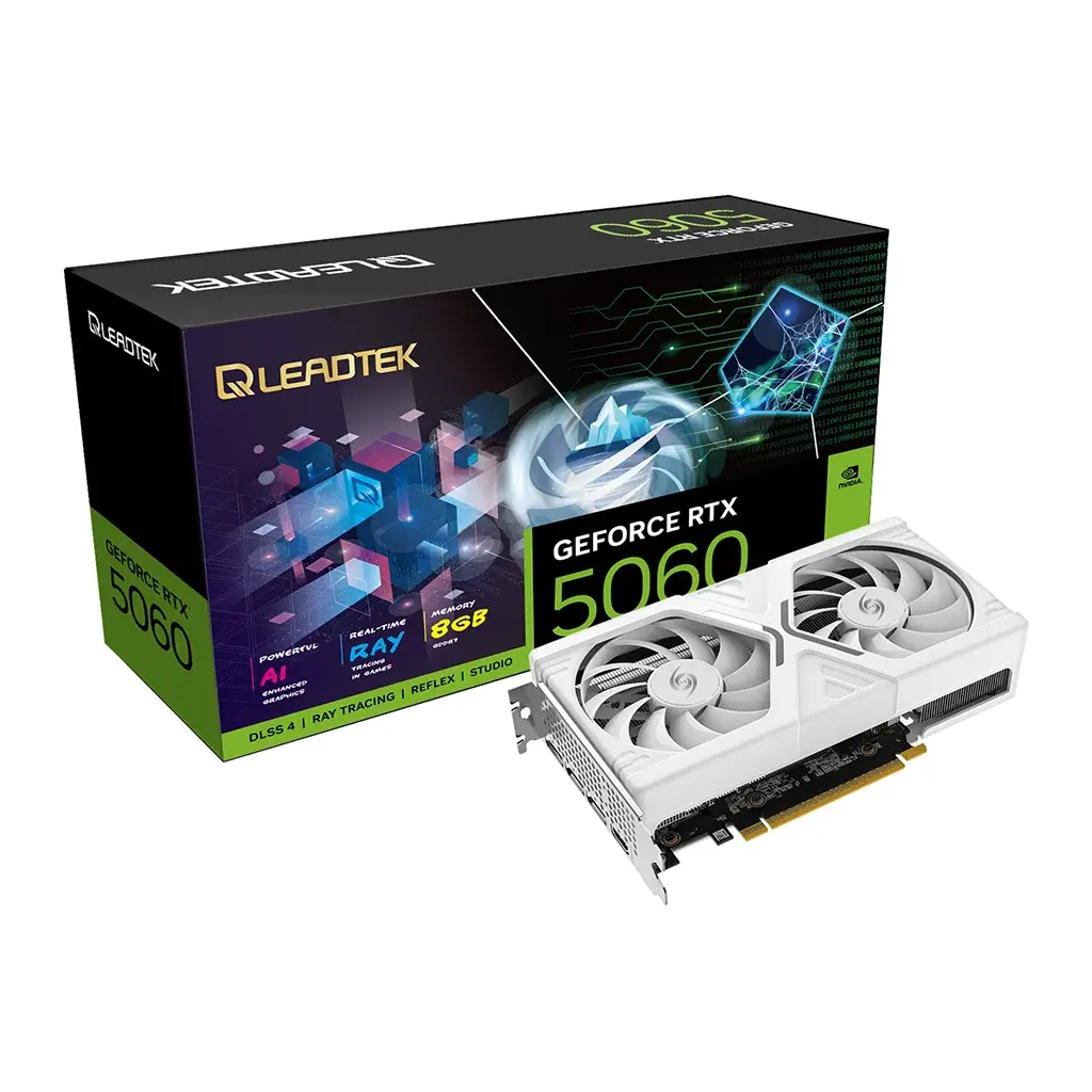 Leadtek WinFast GeForce RTX 5060 Hurricane 8GB White Graphics Card