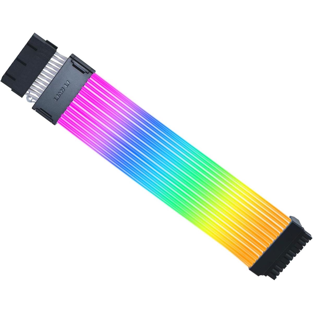 Lian Li Strimer Wireless 24 Pin with Controller - Addressable RGB Power Extension Cable, 2.4 GHz Wireless Control, Wireless Controller Included and Required