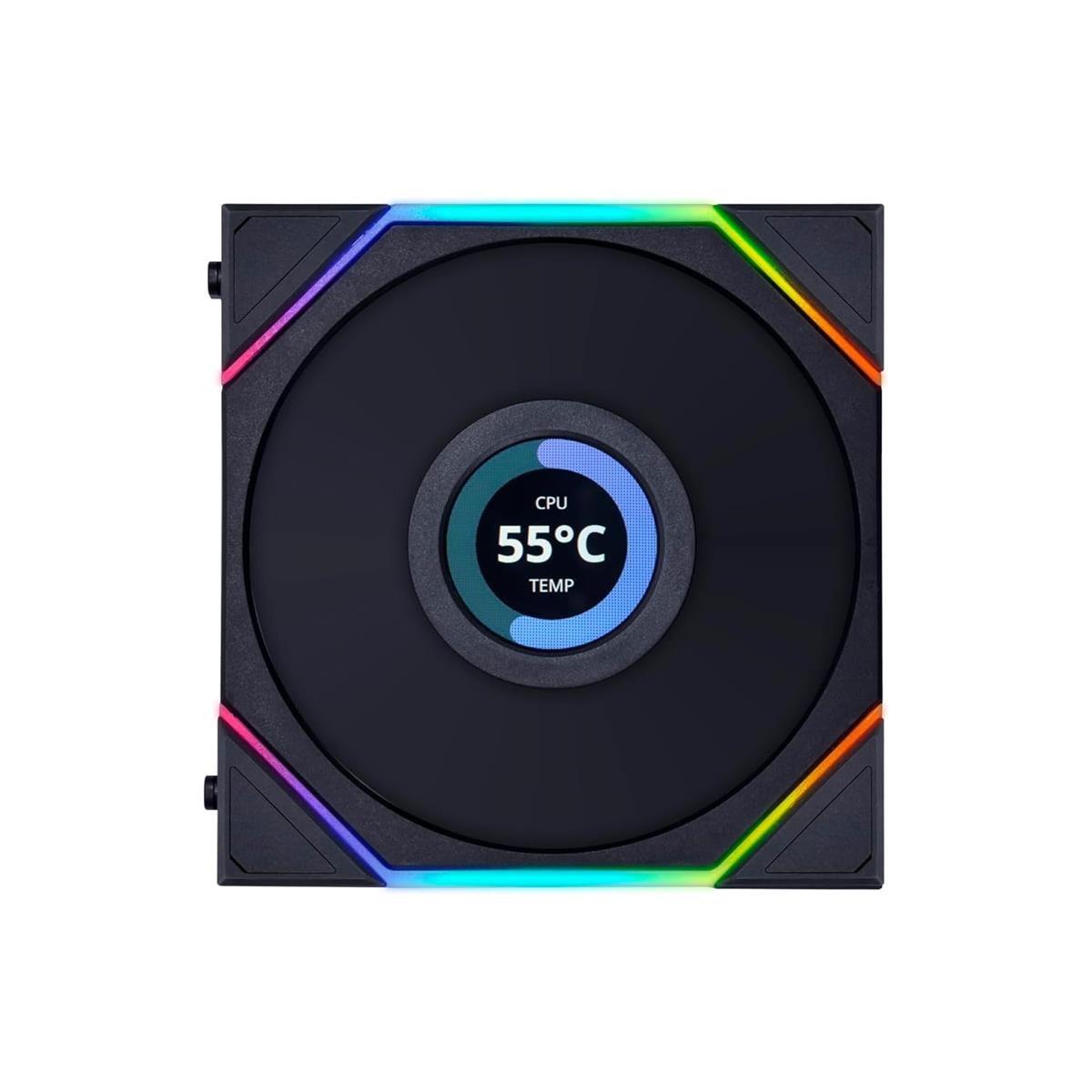 Lian Li UNI Fan TL LCD 120 Reverse Blade, Triple Pack, Black | 3