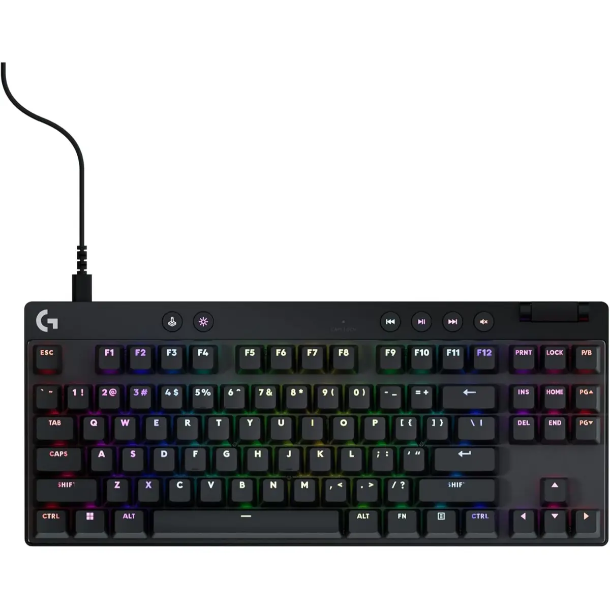 Logitech G Pro X TKL Rapid Tenkeyless Wired Gaming Keyboard with Magnetic Analog Switches, RGB - Black