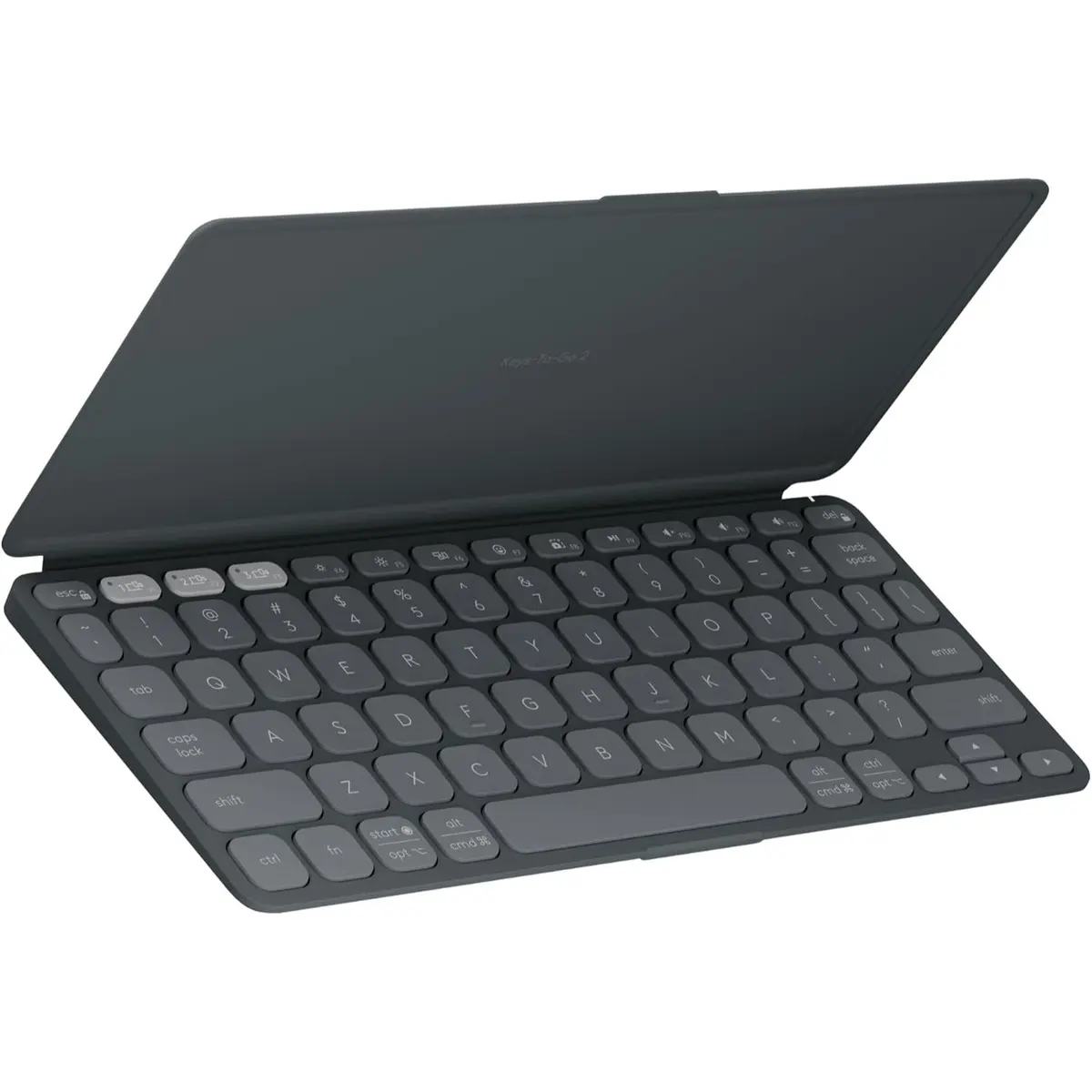 Logitech Keys-to-Go 2 Portable Bluetooth Tablet Keyboard with Built-in Cover, Slim & Compact Wireless Keyboard for Windows, Android, Linux, iPad, iPhone, Mac, Apple TV - Graphite