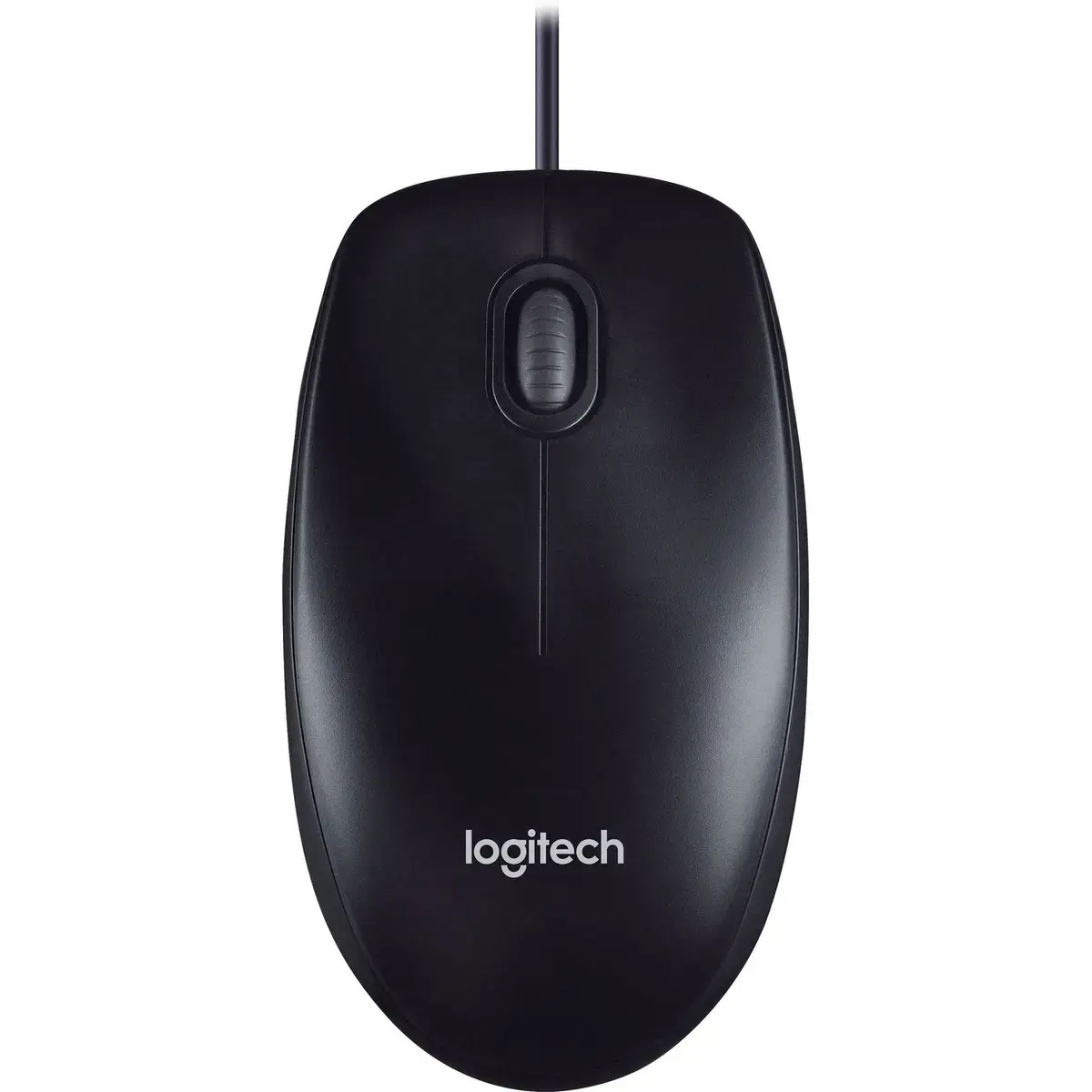 Logitech M100 Wired USB Corded Mouse - Optical, Ambidextrous - Black