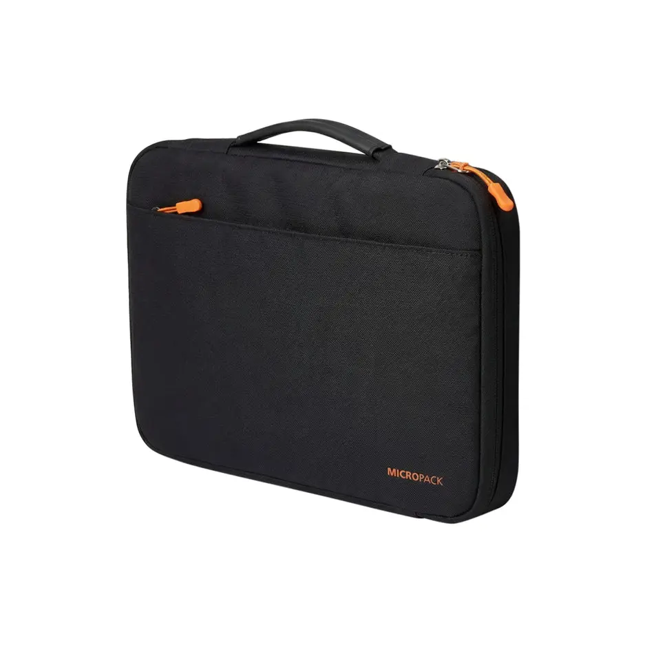 Micropack MSL-01 Laptop Sleeve Bag Case with Carrying Handle for Laptops up to 14" - Black