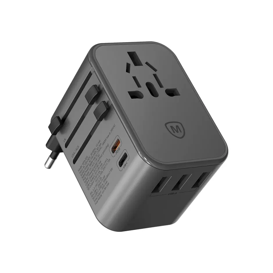 Micropack MTA-535 International Universal Travel Adapter - Grey