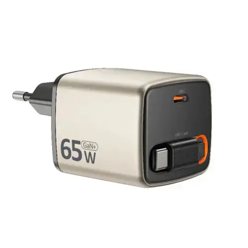 Micropack MWC-265 65W Fast Charging Wall Charger with Retractable Cable (EU)