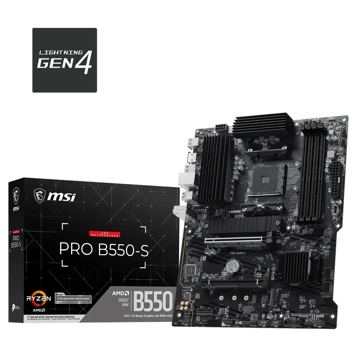 MSI Pro B550-S DDR4 AMD AM4 ATX Motherboard