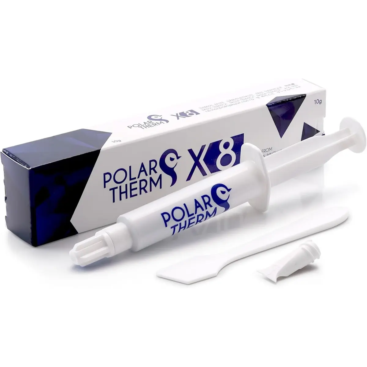 Polartherm X-8 by Thermal Grizzly - 10 Grams CPU Thermal Paste for CPU & GPU - High Thermal Conductivity, Long Durability, Non-Conductive Thermal Grease - Thermal Compound Kit with Spatula