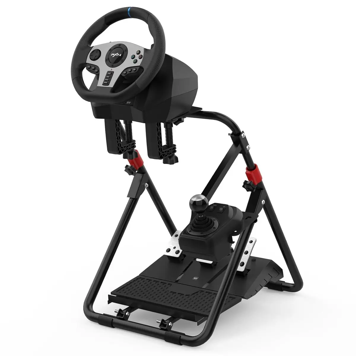 PXN A9 Steering Wheel Stand for Logitech G29 G25 G27 G920 G923 for Thrustmaster T300RS/T300GT/ T500RS/TGT/TS Foldable Racing Simulator Cockpit Adjustable Racing Wheel Stand