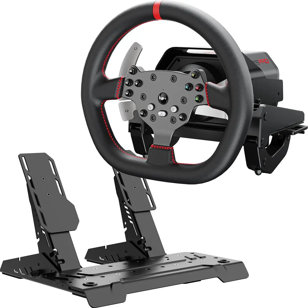 PXN V10 Ultra Direct Drive Racing Wheel, Gaming Steering Wheel - 3.2Nm Force Feedback Steering Wheel for PC/Xbox/ PS4, 270mm Leather Wheel with 4 Paddle Shifters, Adjustable Pedals