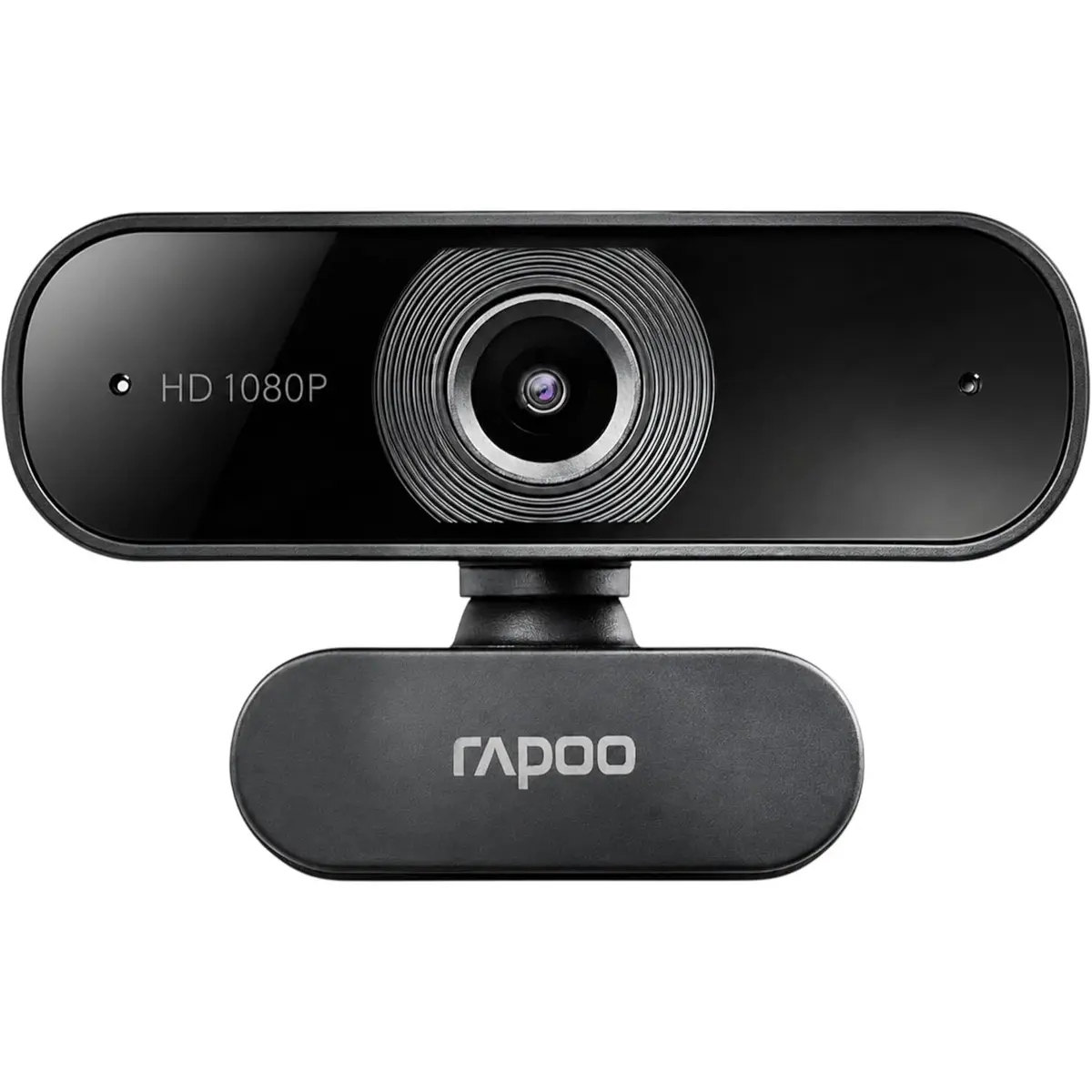 Rapoo C260 Webcam 1080P Full HD, 2MP CMOS Sensor with 30FPS, Built-in Noise Cancellation Microphone, 360° Adjustable Rotation
