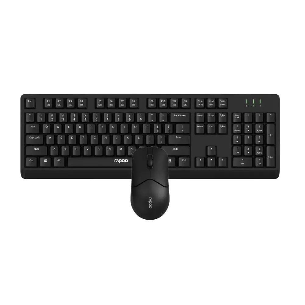 Rapoo X1500 Pro (Black) | Wireless Keyboard Mouse Combo | Price in