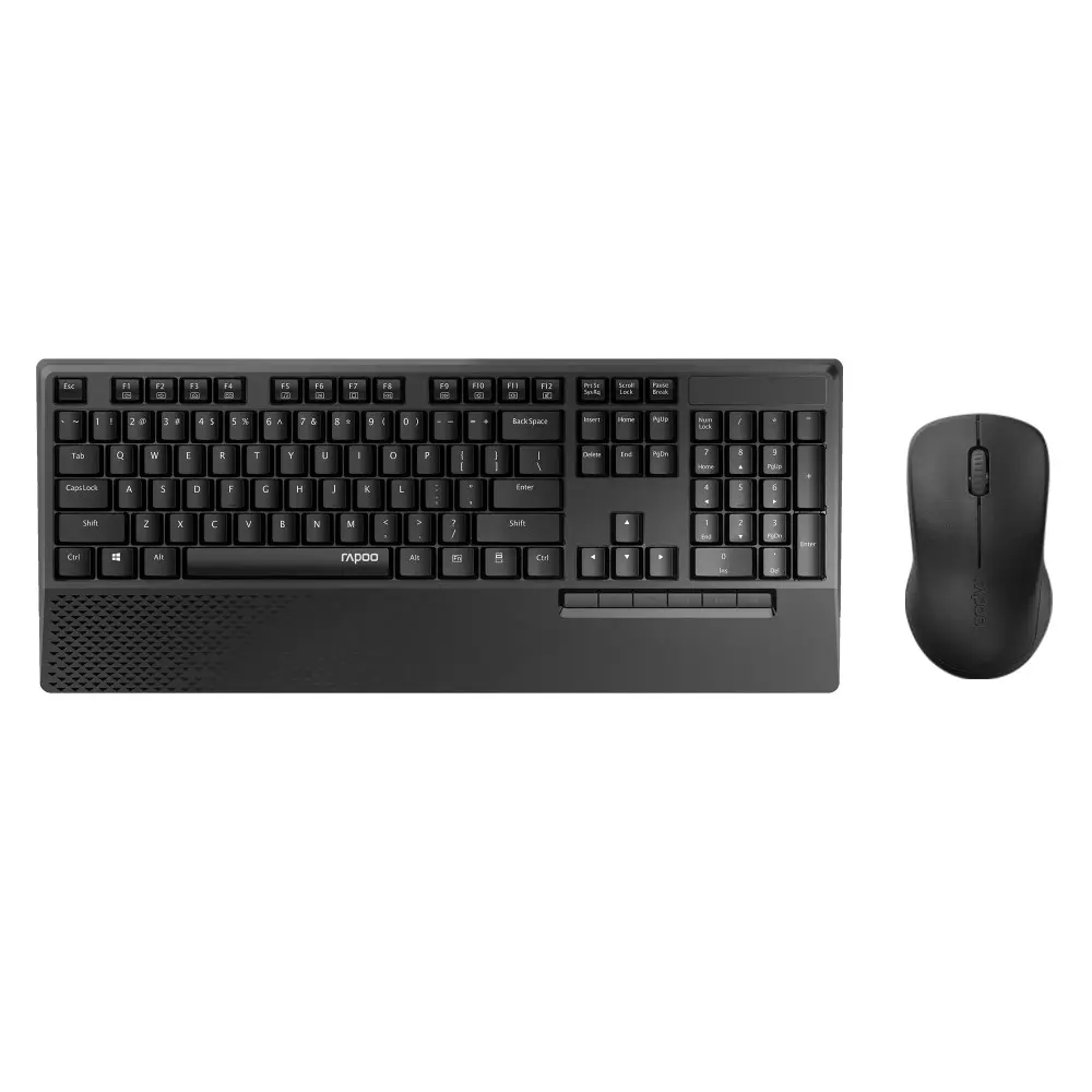 Rapoo X1960 Wireless Mouse and Keyboard Combo, Black