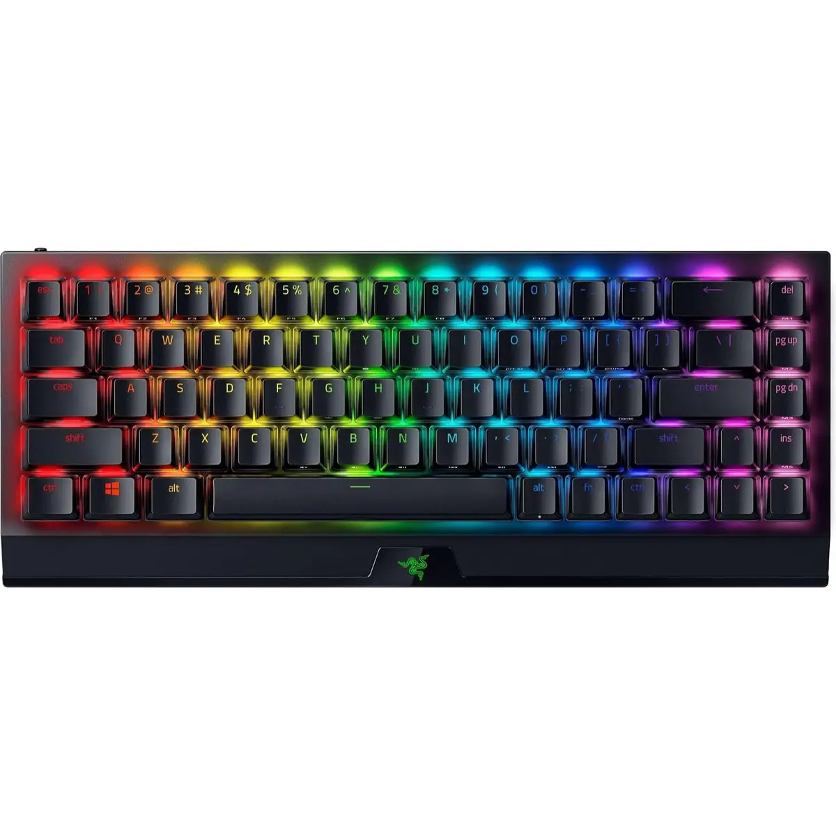 Razer BlackWidow V3 Mini HyperSpeed Wireless Mechanical Gaming Keyboard, Phantom Pudding Keycaps, Snap Tap - Phantom Edition Black (Box Open)