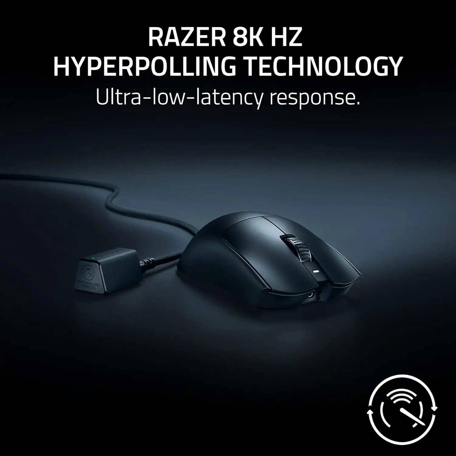 Razer Viper V3 Pro Wireless Esports Gaming Mouse: Symmetrical, 54g Lightweight, 8K Polling, 35K DPI Optical Sensor, Gen3 Optical Switches, 8 Programmable Buttons, 95 Hr Battery - Black (Without Box)