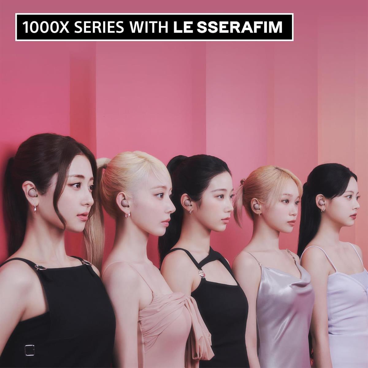 Le Sserafim Pink Sony Headphones Wireless Noise Cancelling