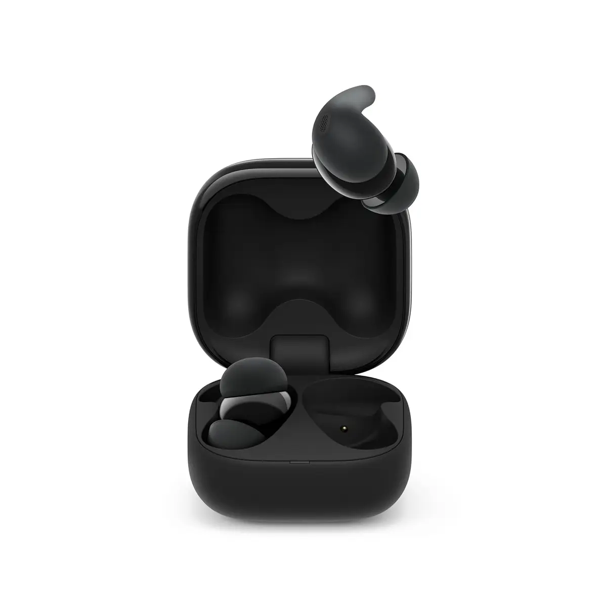 Sony Linkbuds Fit WF-LS910 Active Noise Cancelling Wireless Bluetooth in Earbuds, Comfortable Fit with New Supporters, High Call Quality with AI - Black