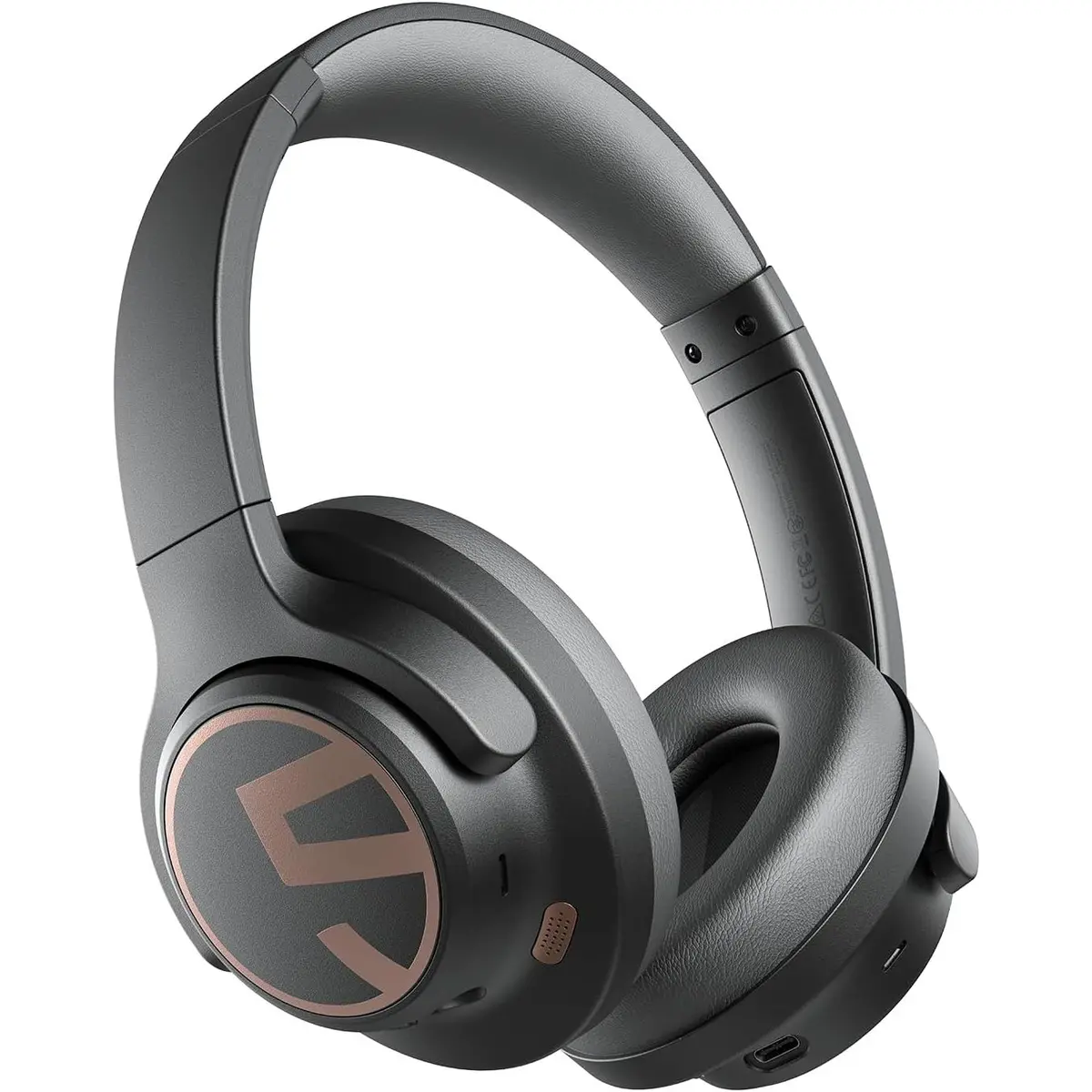 SoundPEATS Space Hybrid Active Noise Cancellation Headphones, Over Ear Headphones with 123H Playtime, Wireless Bluetooth Headset with Deep Bass, Hi-Res Audio, Multipoint Connection&App Customize EQ