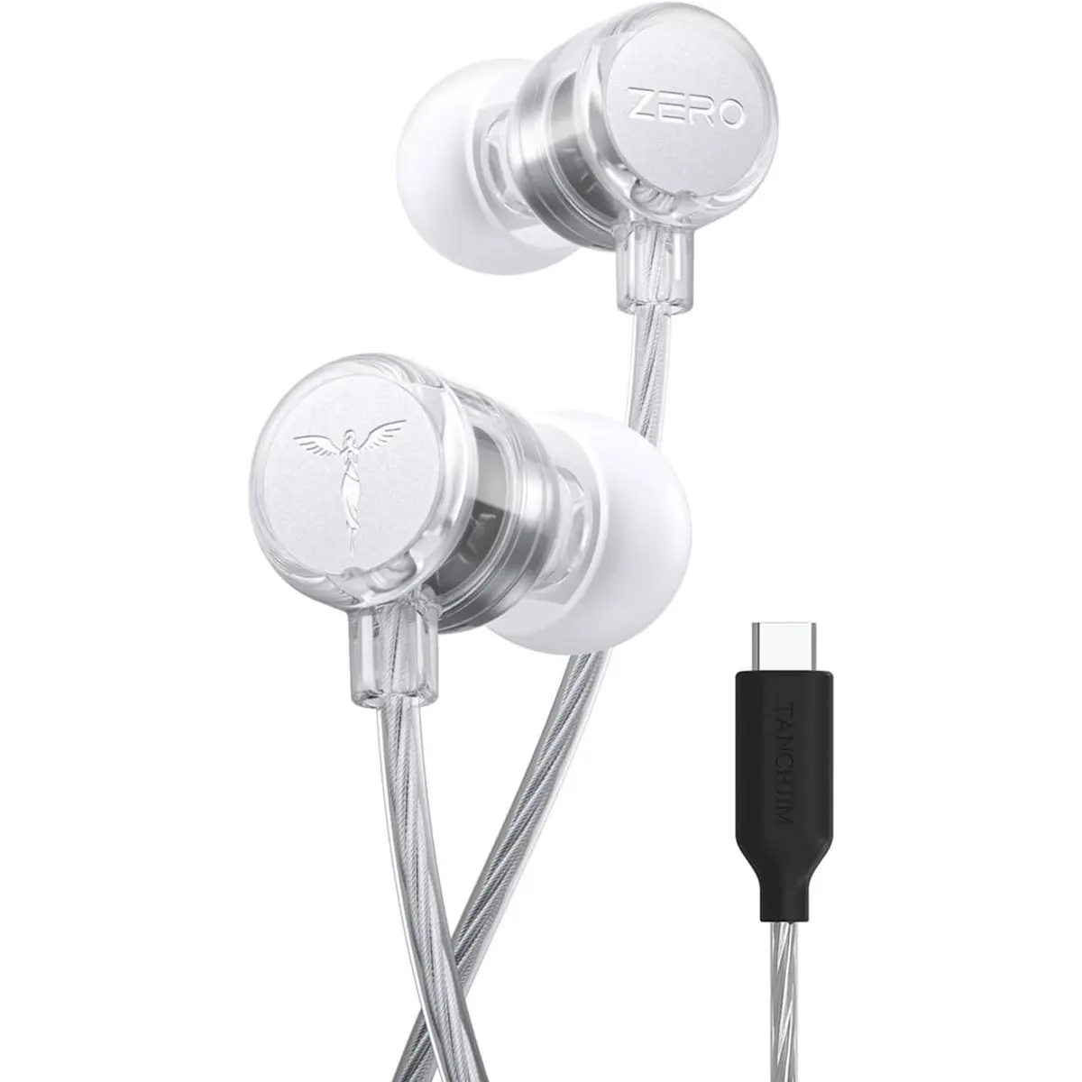 Tanchjim Zero Ultima Entry-Level HiFi Earphones, Patented DMT4 Ultra Driver, 2DD in-Ear Headphones Built-in DSP, Lightweight Wired Gaming Earbuds with Acoustic Labyrinth Rear Chamber - Type-C with Mic