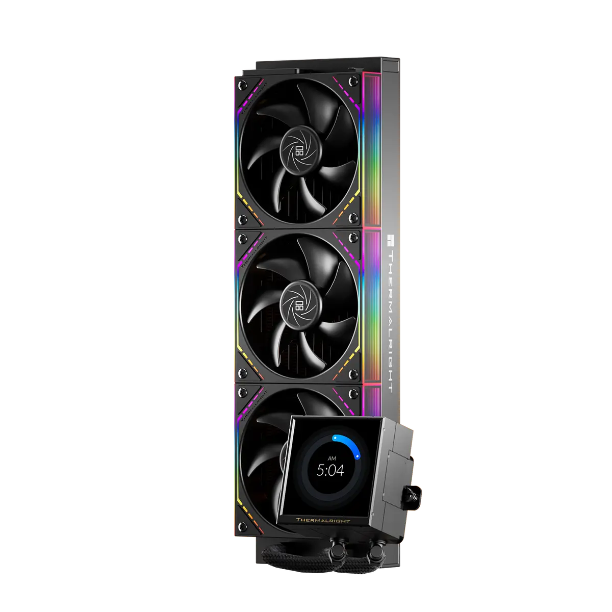 Thermalright Peerless Vision 360 ARGB Black AIO 360mm CPU Liquid Cooler - 3.95" LCD Square Screen, Wireless Splicing Fans